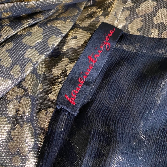 Vintage Pauline Trigère 70s gold silk leopard print dress - Picture 5 of 5